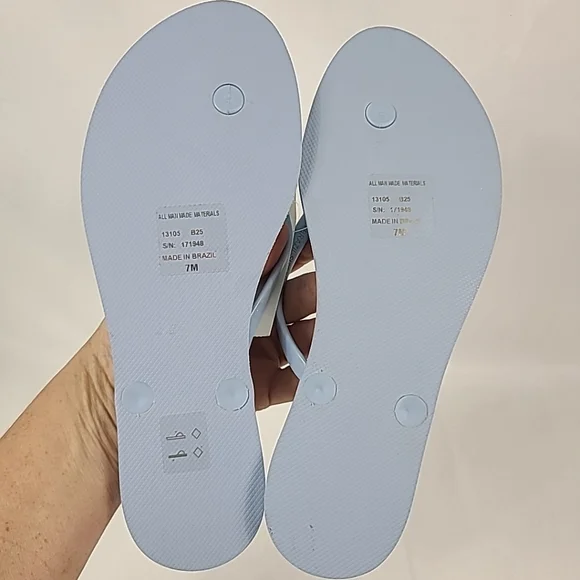 TORY BURCH CHELSEA ACROBAT BLUE FLIP FLOP SANDALS SIZE 7 - Picture 5 of 6